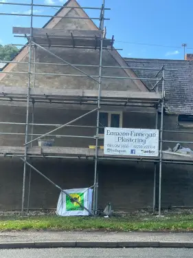 Click Here To Enlarge This Photo Of 16th Century Farmhouse Lime Render Restoration In Trowell